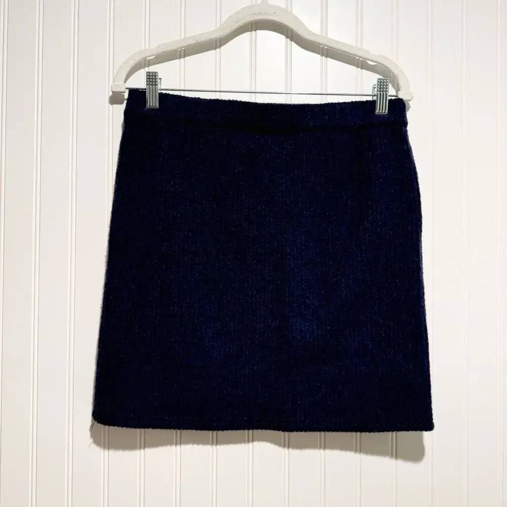 Toad Co Navy Blue Wiggins Sweater Skirt Wool Blend Size Small - Picture 6 of 7